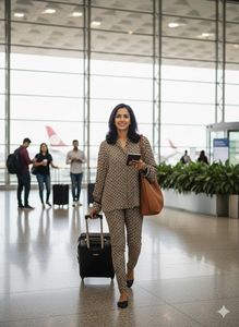 ✨Gold Geometric Co-ord:Chic,Comfy,Ready to Fly🥂