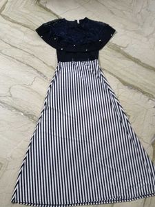 Striped Black & White Dress