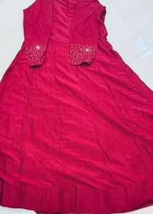 Maroon Stone Work Gown✨❤️