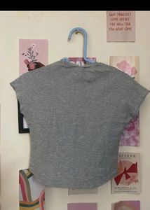 Grey Crop Top For Women