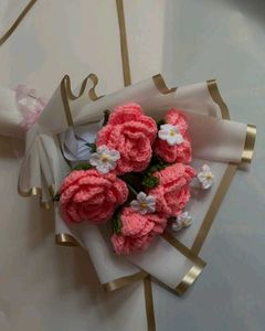 Crochet Rose Bouquet