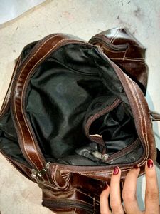 Vintage Brown Leather Shoulder Bag