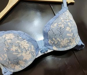 Grey Floral Print Bra For Girl Or Woman 34 Bust