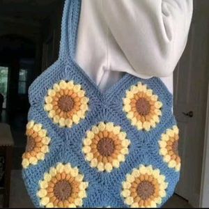 Sunflower Crochet Bag
