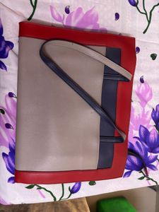 Color Block red Tote Bag