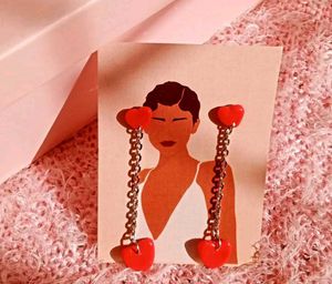 Heart Drop Earrings