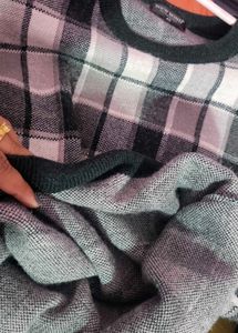 Plaid Knit Italian Sweater