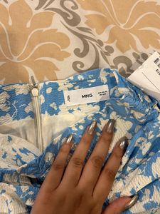 Floral Ruched Mini Skirt