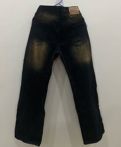 Black Distressed Denim Jeans