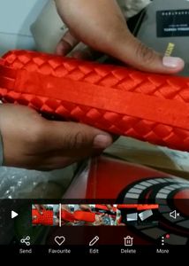 New Red Satin Clutch