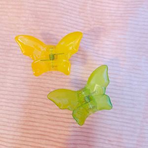 2 Butterfly Hair Claw Clips