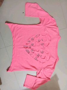 Cute Pink "Take Me To NYC" Top back heartshape cut