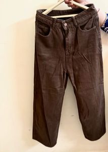 Brown Wide Leg Jeans