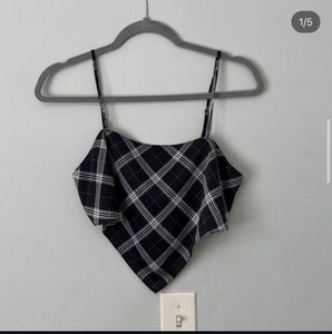 Hnm Plaid Cami Top