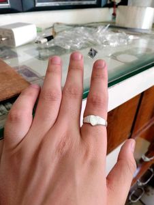 Heart ❤️ Shape Ring Pure Silver