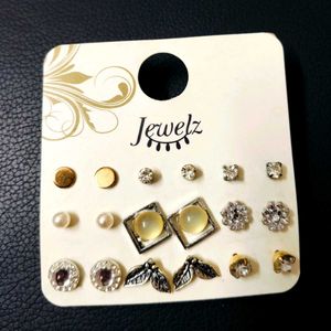 Earrings Set (9 Pairs)