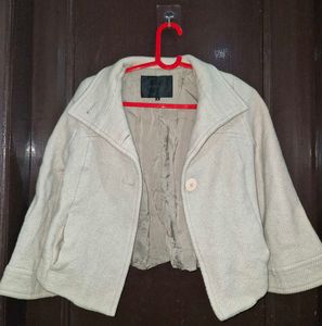 Beige Cropped Jacket
