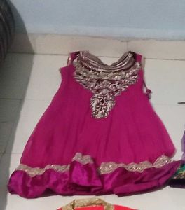 Pink Embroidered Indian Dress