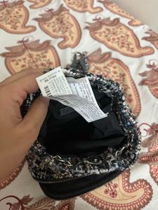 Zara tweed Mini Backpack