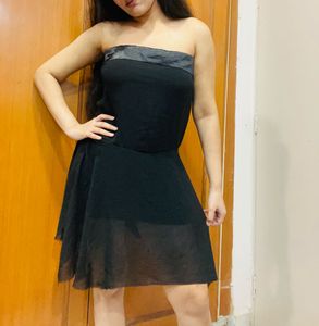 Black Strapless Mini Dress