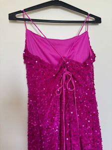 SAVANA SEQUENCE SLIT CUT DRESS