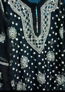 Chikankari Mirror Work Kurta With shameez