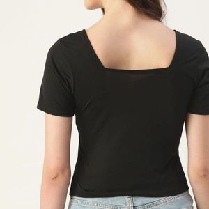 Chic Black V-Neck Tee