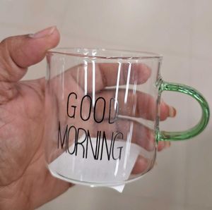 Premium 6pc Glass Tea Cups Mini Multicolor