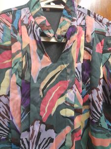 Chiffon Pleated Floral Pink Top