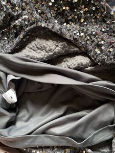 Forever 21 Grey-Blue Velvet Sequin Dress