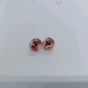 Floral Resin Necklace &amp; Studs