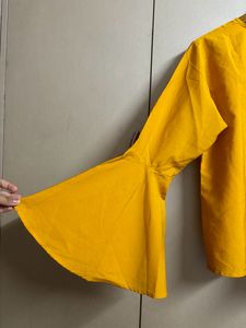 Mustard Yellow Solid Women’s Top