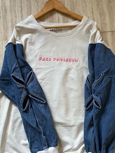 Korean Denim Sleeve Top