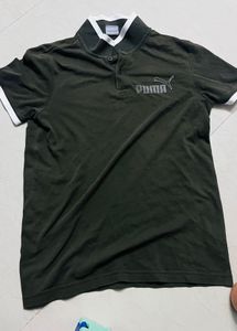 2 Puma Tshirt Black &amp; Green colour medium “M” Size