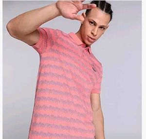 PUMA XONE8 AOP Men Printed Polo Neck Cotton Blend