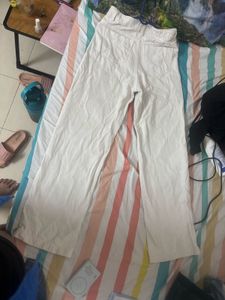 Flared White Pants