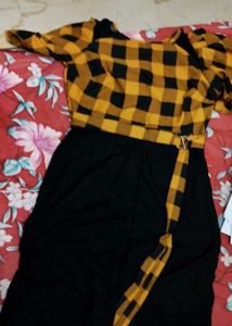 Yellow checked jumpsuit