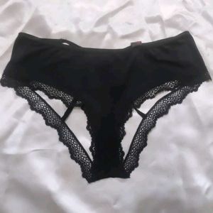 Black Lace Detail Panties