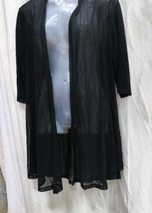 352011. Black Open Front Cardigan