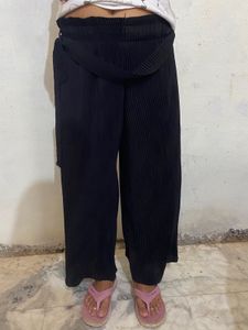 Stylish Black Flared Trouser With Belt