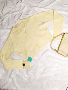 ✨🥀Yellow Knit Cardigan✨🥀