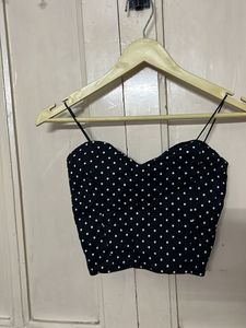 Black Polka Dot Top