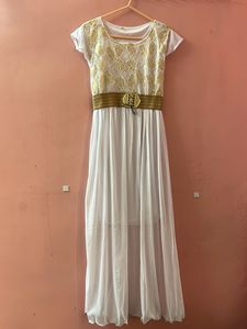 White &amp; Gold Dress