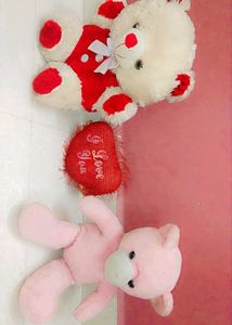 3 Combo Teddy Bear Set With Cute ❤️