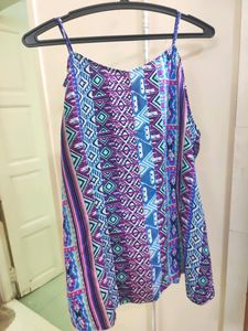 Tailored Top - Purple &amp; Blue