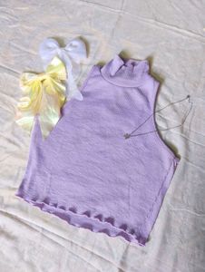 High Neck Crop Top