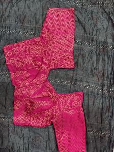 Pink & Gold Patterned Blouse