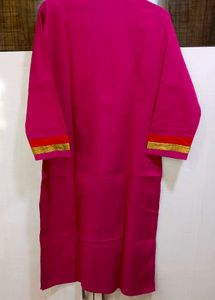 Zari Work Pink Kurta