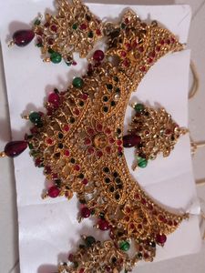 Necklace With Earning Nd Bindi..