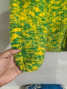 Handmade Green &amp; Yellow Knit Cardigan